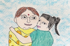My Naani-ma and Me!'- (my grandmother's name- Suman Lata Shrivastava ) by Sonakshi Sameer of Pennington , NJ, USA